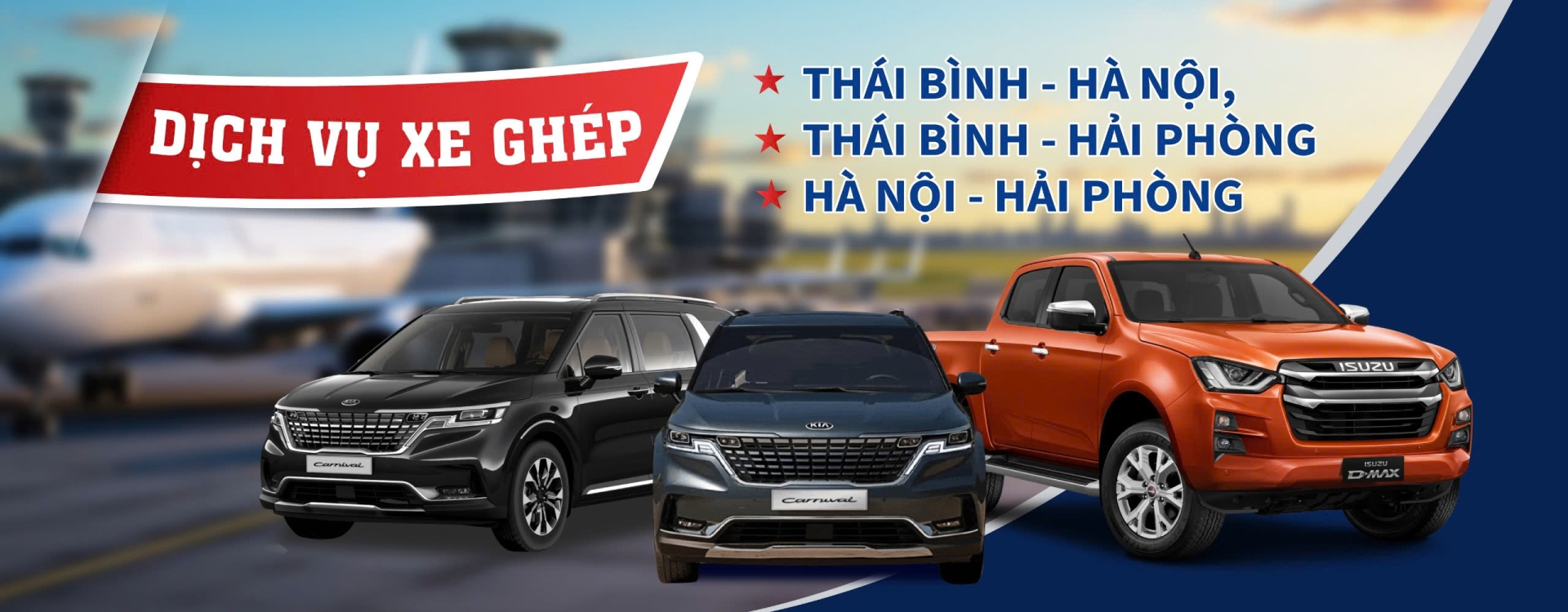 XE GHÉP: Thái Bình - Hà Nội, Thái Bình - Hải Phòng và Hà Nội Hải Phòng