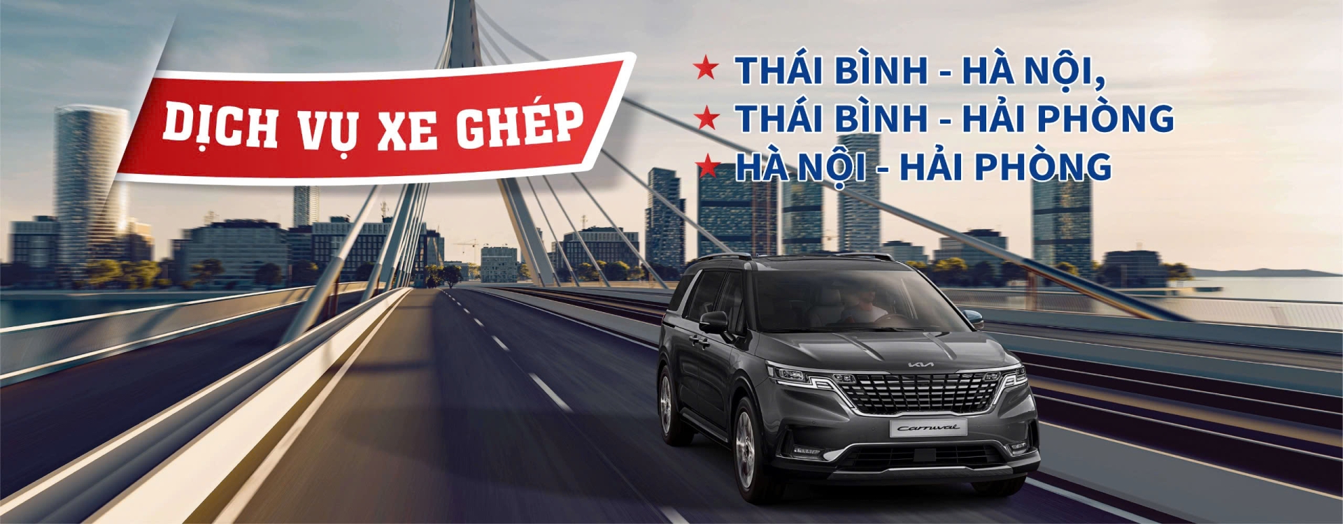 XE GHÉP: Thái Bình - Hà Nội, Thái Bình - Hải Phòng và Hà Nội Hải Phòng